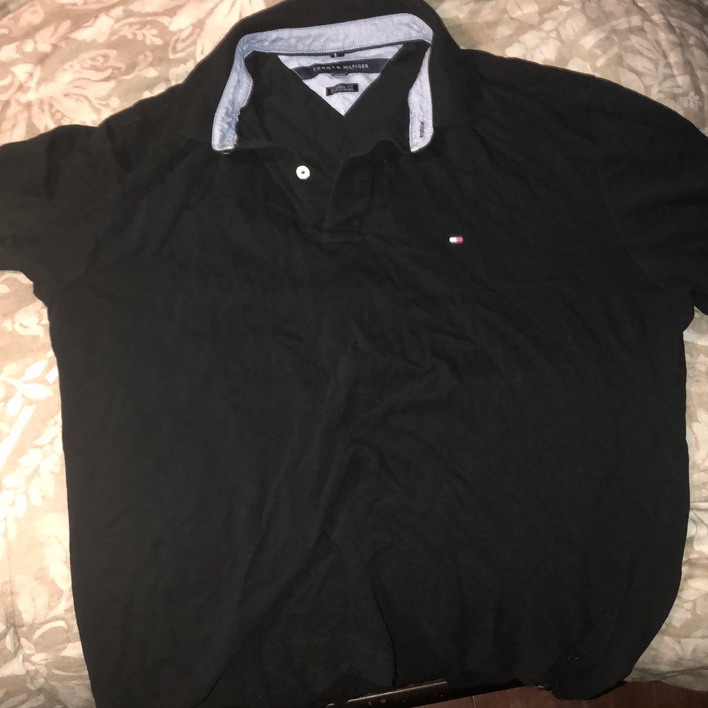 Black Tommy Hilfiger Polo Shirt